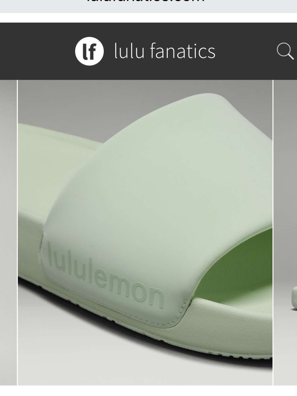 NWT Lululemon Restfeel Womens Slide US 7 Kohlrabi Green Pastel Soft Foam Sole